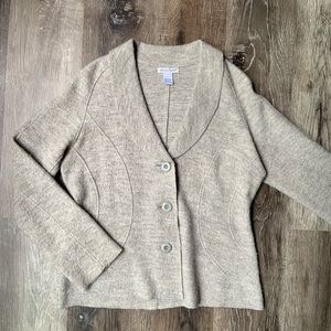 ALEXANDRA BARTLETT Wool Grey Jacket Cardigan